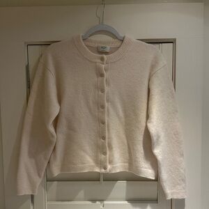 Aritzia Women's Soft Cream Cashmere Cardigan